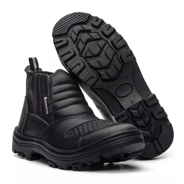 Coturno Motoqueiro Couro Legítimo Masculino Confortável Durável Antiderrapante em Oferta na Shopee