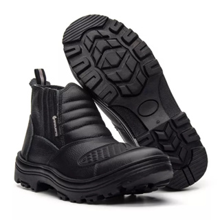 Coturno Motoqueiro Couro Legítimo Masculino Confortável Durável Antiderrapante em Oferta na Shopee