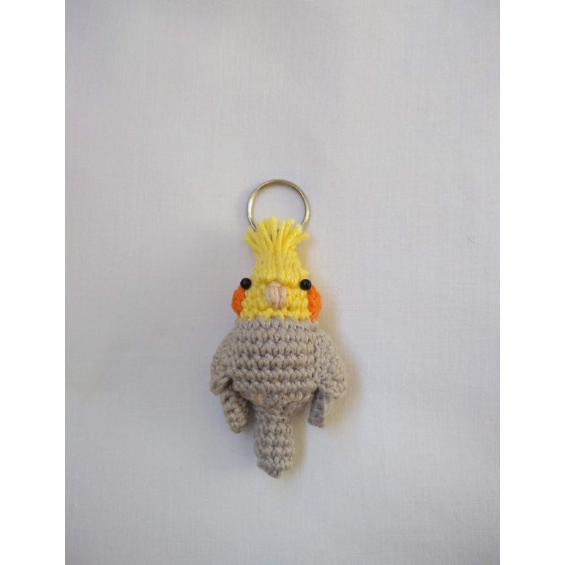 Chaveiro Calopsita Amigurumi em Oferta na Shopee