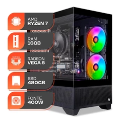 PC Gamer Forge, AMD Ryzen 7 5700G, 16GB DDR4, SSD 480GB, Fonte 400W 80 Plus