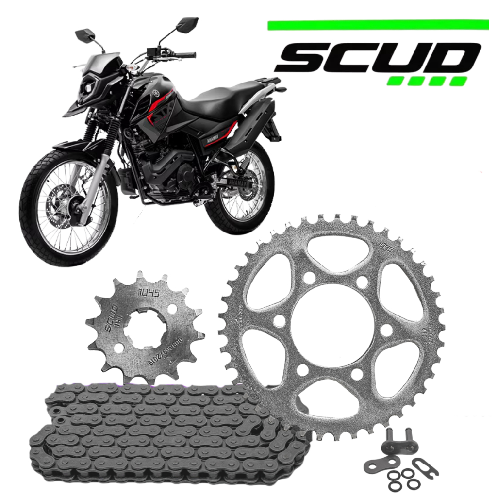 Kit Relaçao Transmissao Xtz 150 Crosser 2015 Ate 2025 Com Retentor Scud