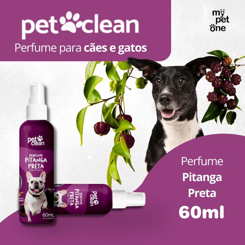 Perfume Colônia Pitanga Preta 60ml P/ Cães E Gatos - Pet Clean em Oferta na Shopee