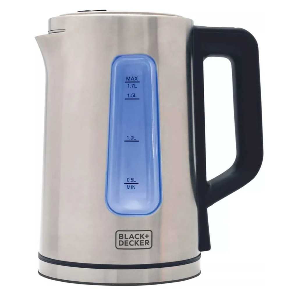 Chaleira Elétrica Black+Decker Inox 1,7L com 5 Temperaturas, Visor e LED com Função Aquecer