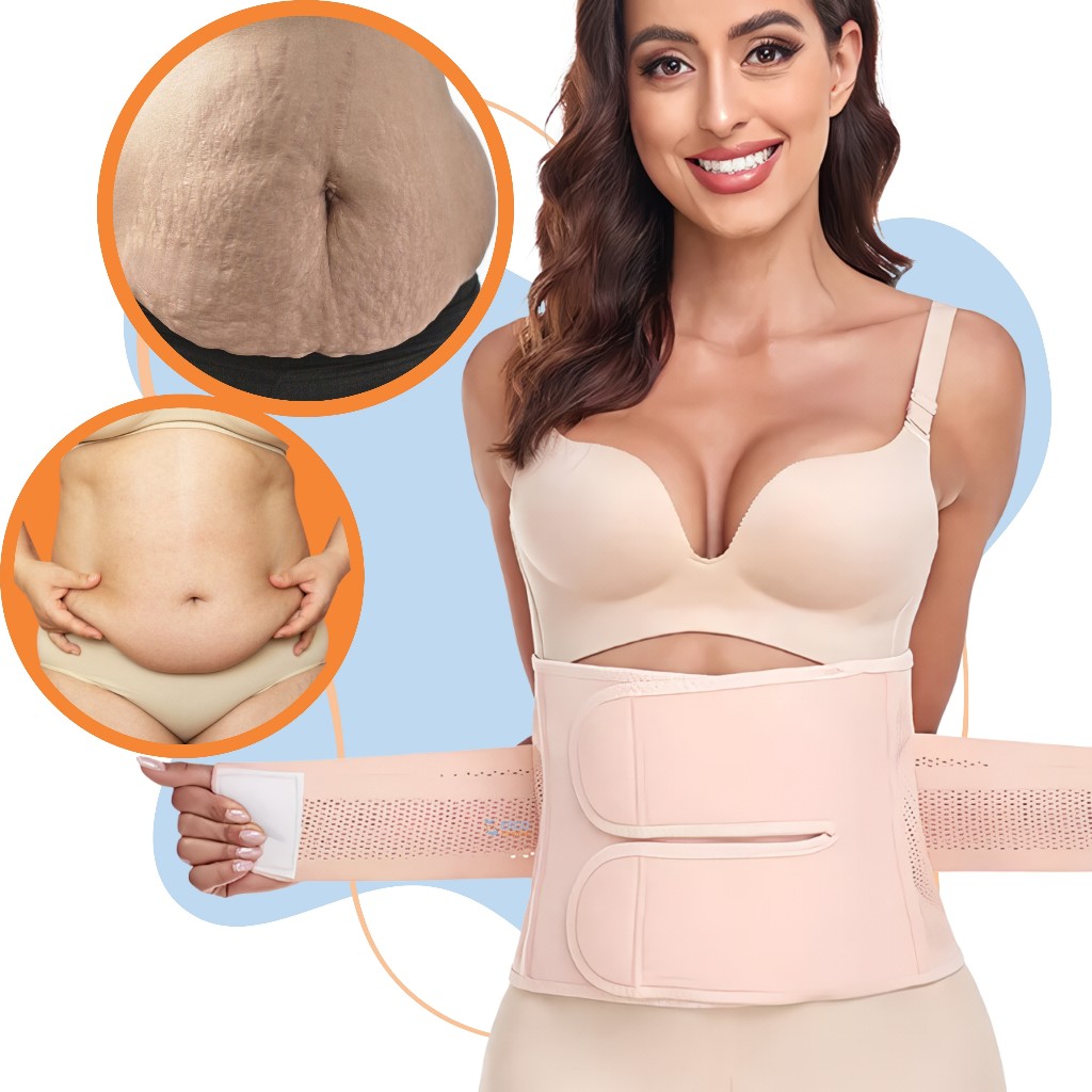Cinta Modeladora Feminina Pós Parto Cesárea – Emagrecimento, Flacidez e Alívio Lombar