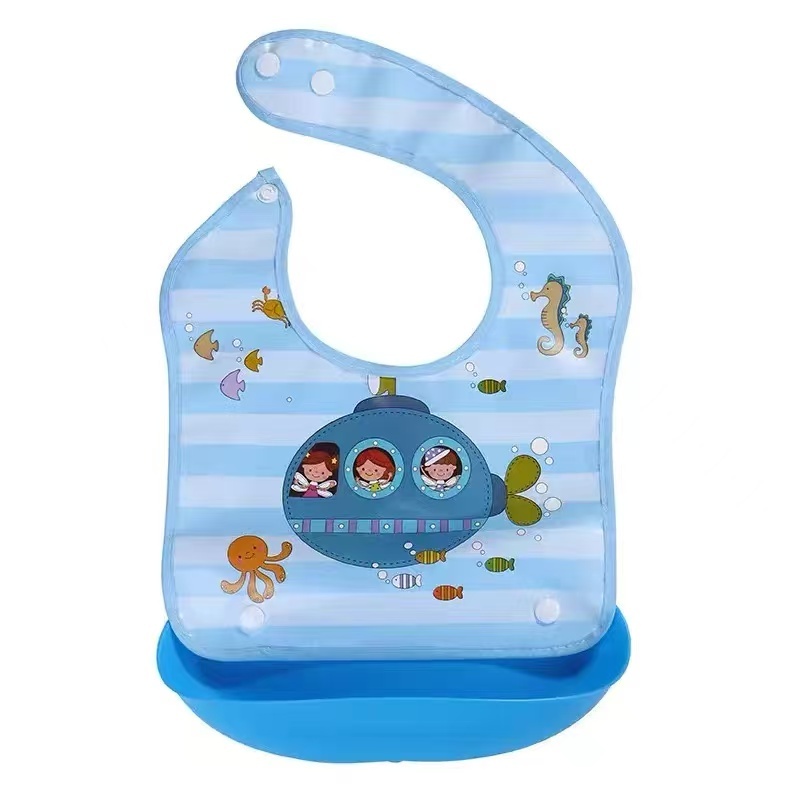 Babador Infantil Silicone Cata Migalha Impermeável a prova de agua.