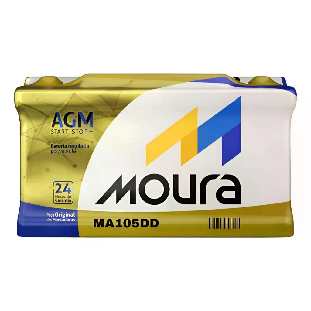 Bateria Moura AGM MA105DD 105Ah Start Stop BMW X5 X6 Cayenne Panamera