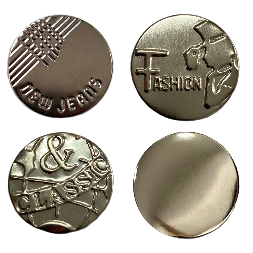 20un Botão Fixo Niquelado 17mm Calça Jeans Jaqueta Bermuda