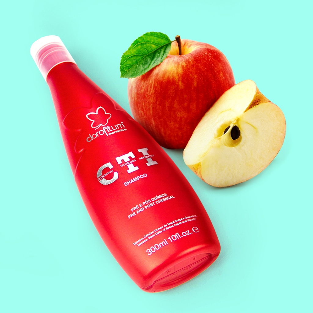 Shampoo CTI Pré e Pós Progressiva Clorofitum 300ml/1L Reparação Hidratação Cabelos Danificados