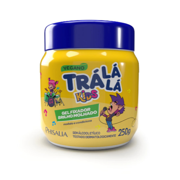 Gel Fixador Infantil Trá Lá Lá Kids Brilho Molhado 250g – Sem Embaraço em Oferta na Shopee