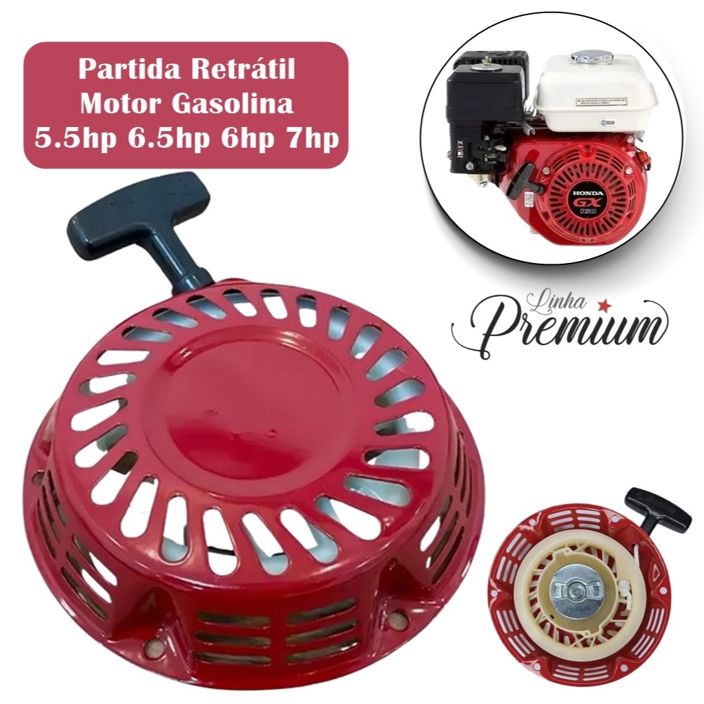 Tampa Partida Retrátil Motor à Gasolina 5.5 / 6.5 / 7HP Branco Toyama Buffalo Honda