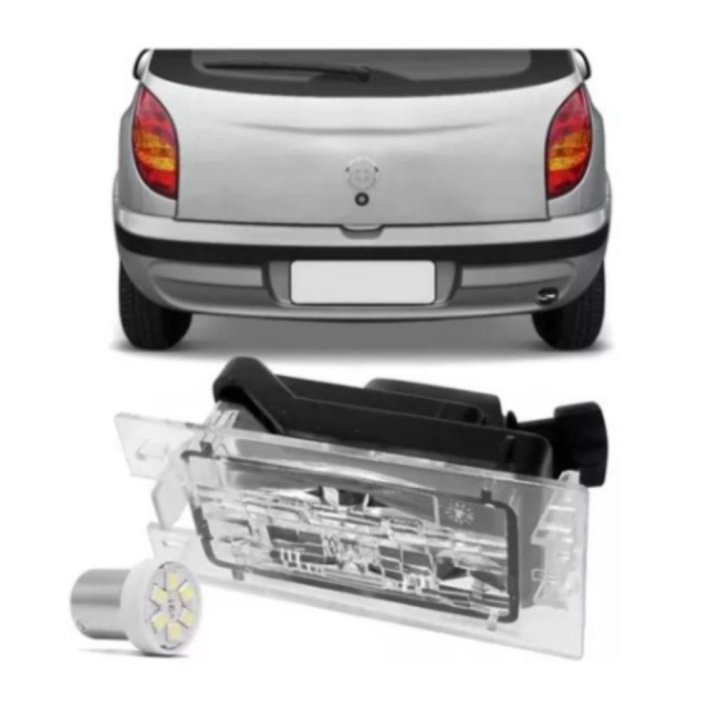 Lanterna Luz De Placa C/Lampada Led  Celta 2001 a 2006  Prisma 2006 a 2012