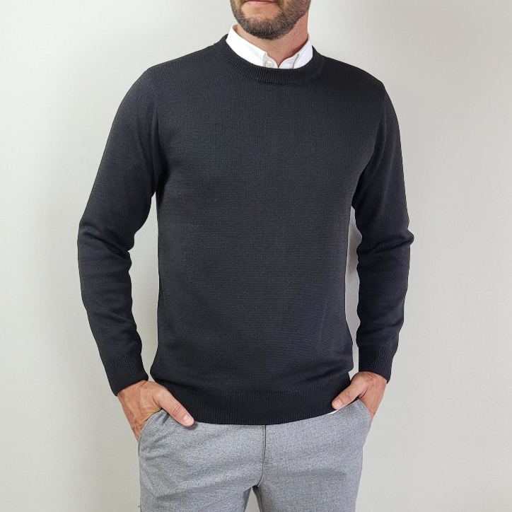 Blusa de tricô masculina suéter premium inverno em Oferta na Shopee