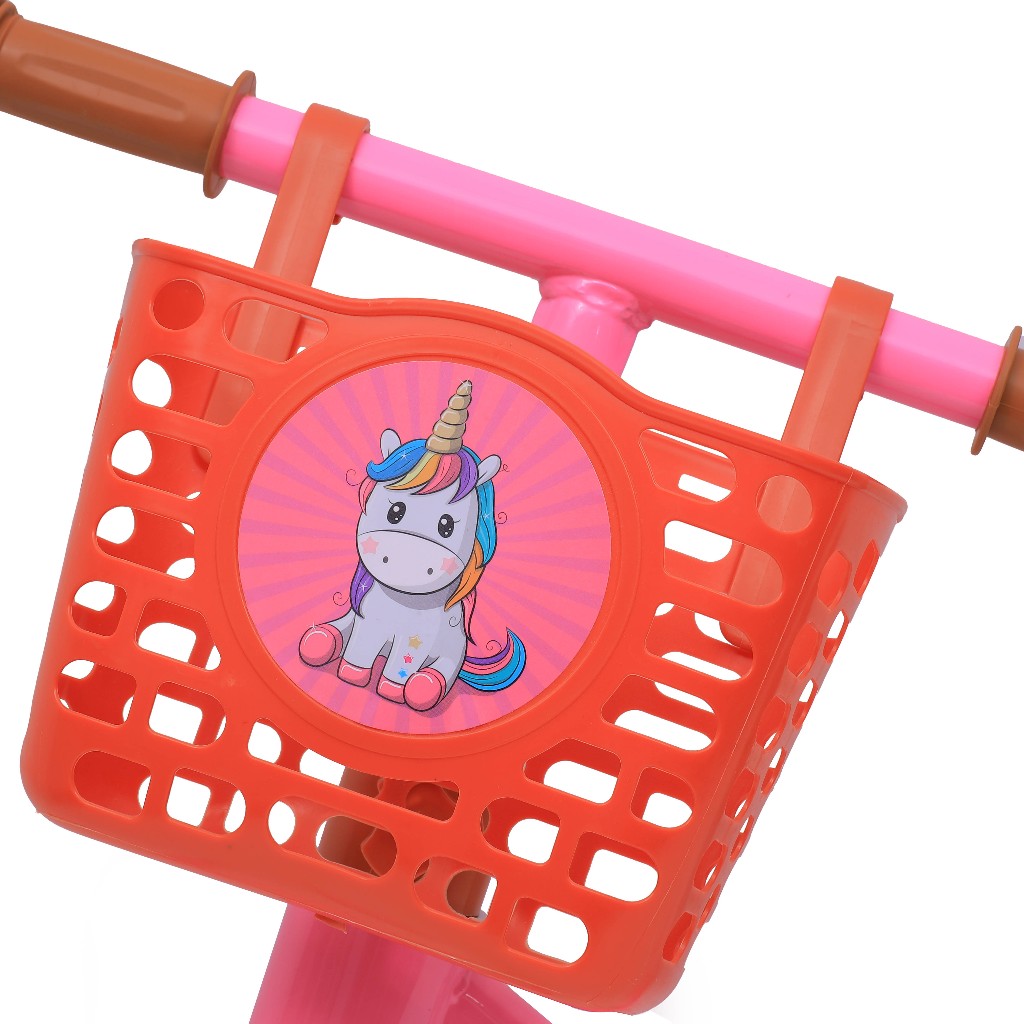 Bicicleta De Equilíbrio Infantil Rosa Sem Pedal Com Cestinha Aro 12 Banco Ajustável - Zippy Toys