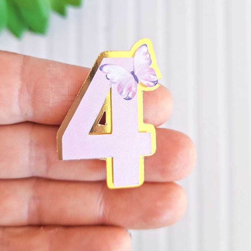 Apliques n 4 -  3D - tag lembrancinha personalizada - festa infantil -decoração - Borboleta - Jardim