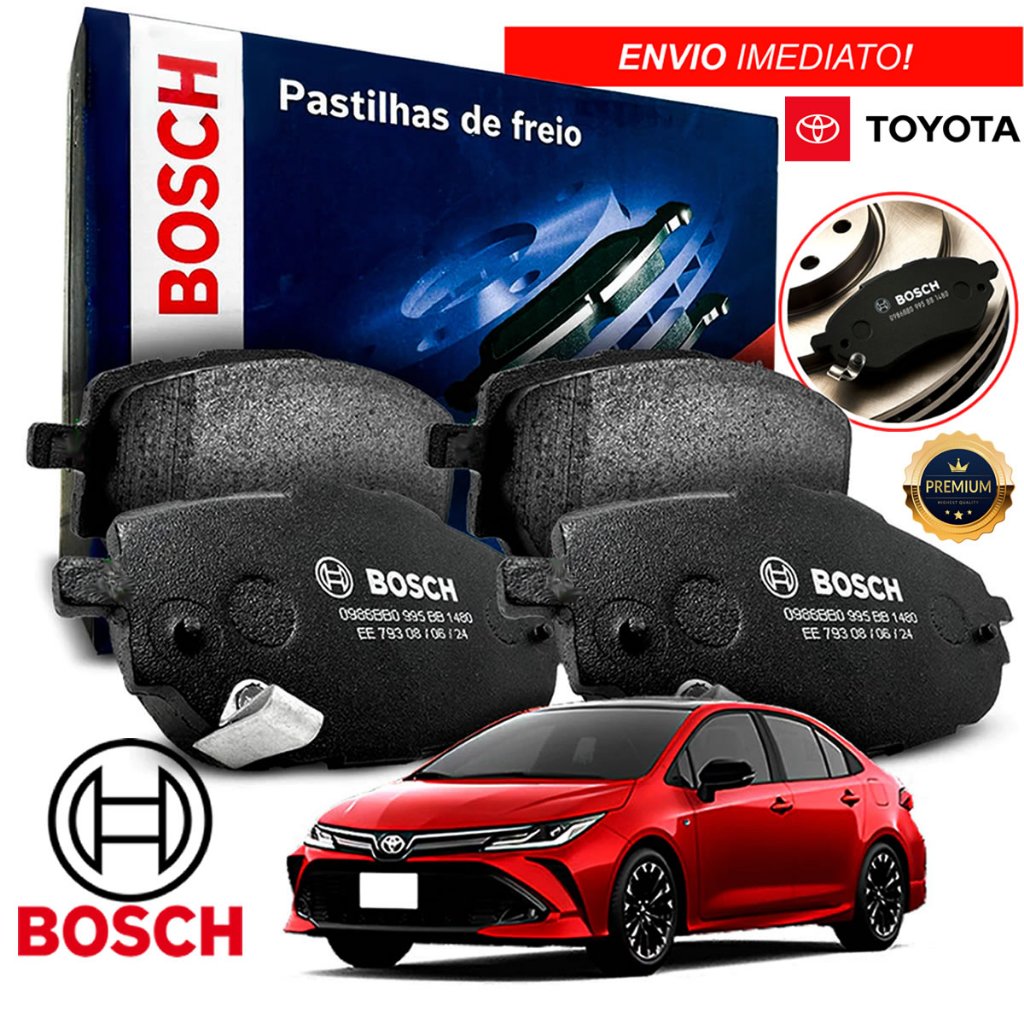 Pastilha De Freio Bosch PD1480 Dianteiro Corolla 2015 2016 2017 2018 2019