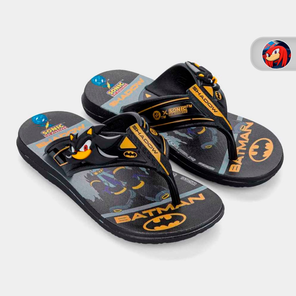 Chinelo Sonic Shadow Knuckles Race Herois Grendene Kids 23162/23392 em Oferta na Shopee