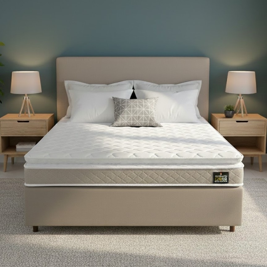 Conjunto Box Baú Casal Hellen Espuma Premium D33 Pillow Top 138x188x60cm em Oferta na Shopee