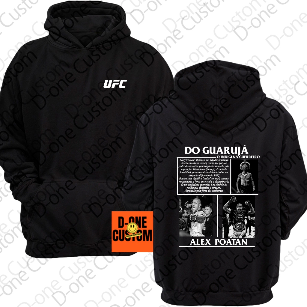 Blusa De Frio Casaco Alex Poatan Do Guarujá Indígena Guerreiro Montagem Simples História Lutador UFC