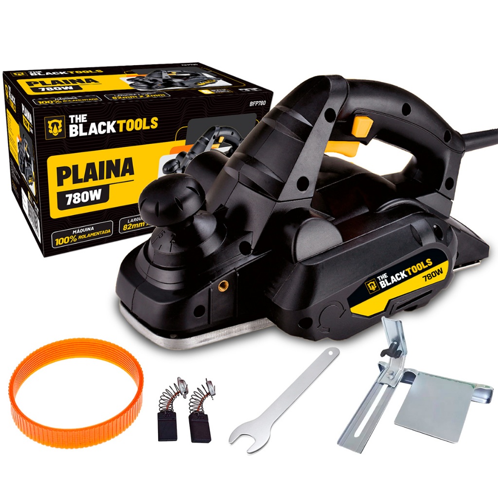 Plaina Elétrica Manual Com 2 Laminas 780w Preto The Black Tools em Oferta na Shopee