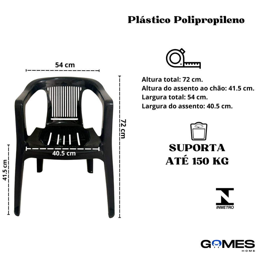1 Cadeira Poltrona Plástica Duramax Bistrô Reforçada · foto 2