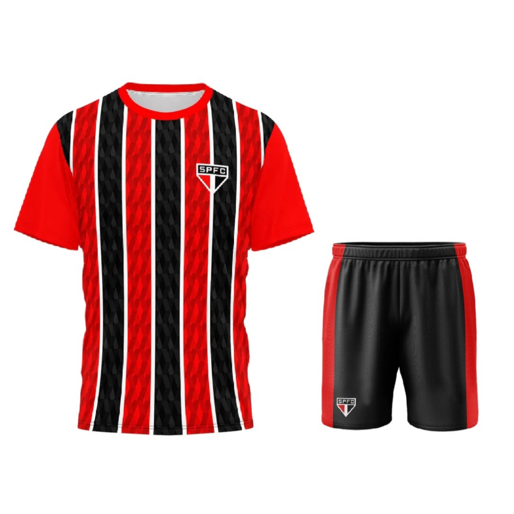 Kit Mini Craque São Paulo Infantil Camiseta E Calção Futebol Oficial