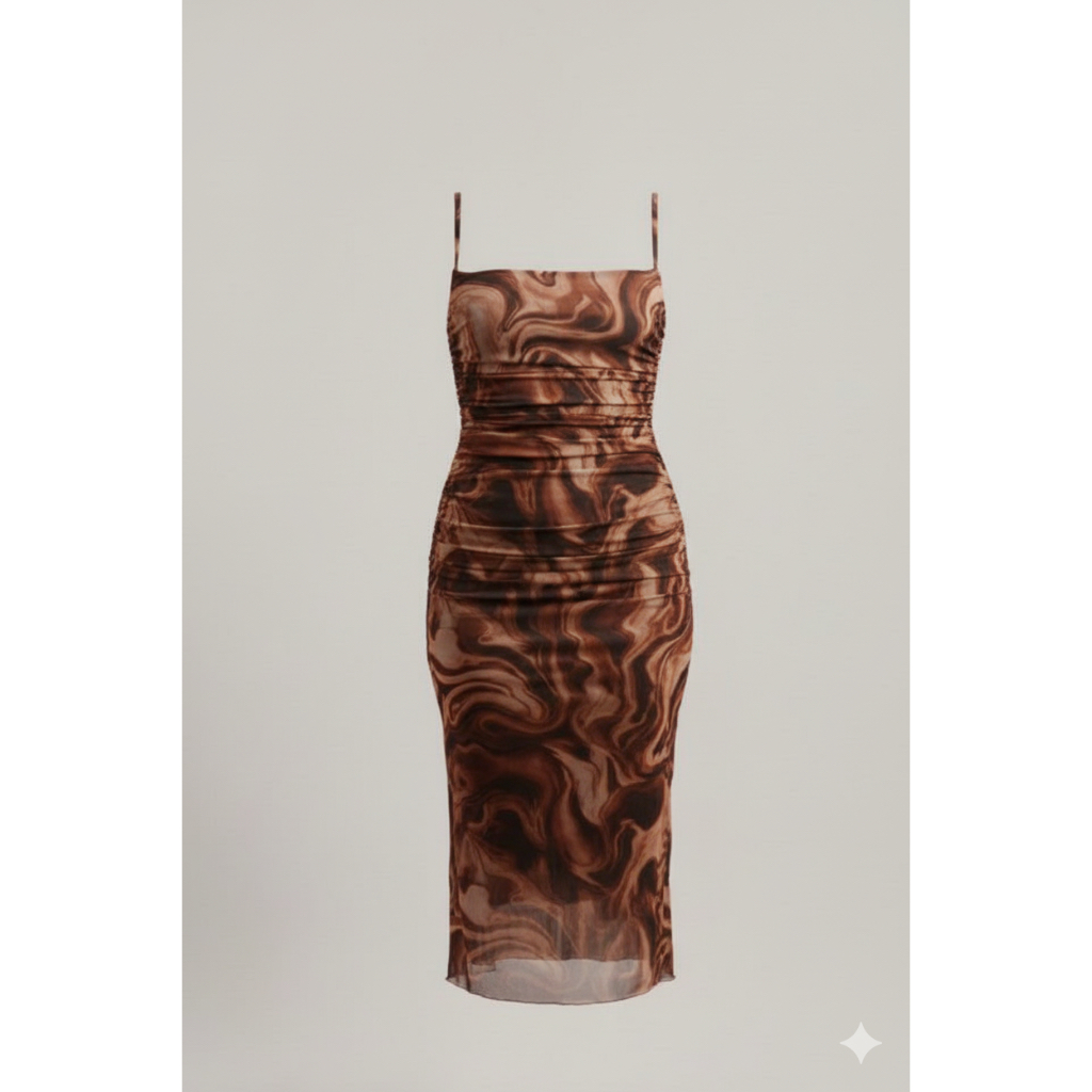 Vestido Tule Marmorizado Feminino Midi Elegante Paty Transparente Alcinha Natal Réveillon Festa em Oferta na Shopee