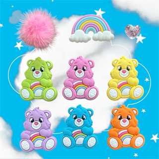Kit pins para babuche ursinhos coloridos carinhosos pompom arco iris coracao. em Oferta na Shopee