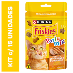 Kit de 15 Friskies - Party Mix Frango