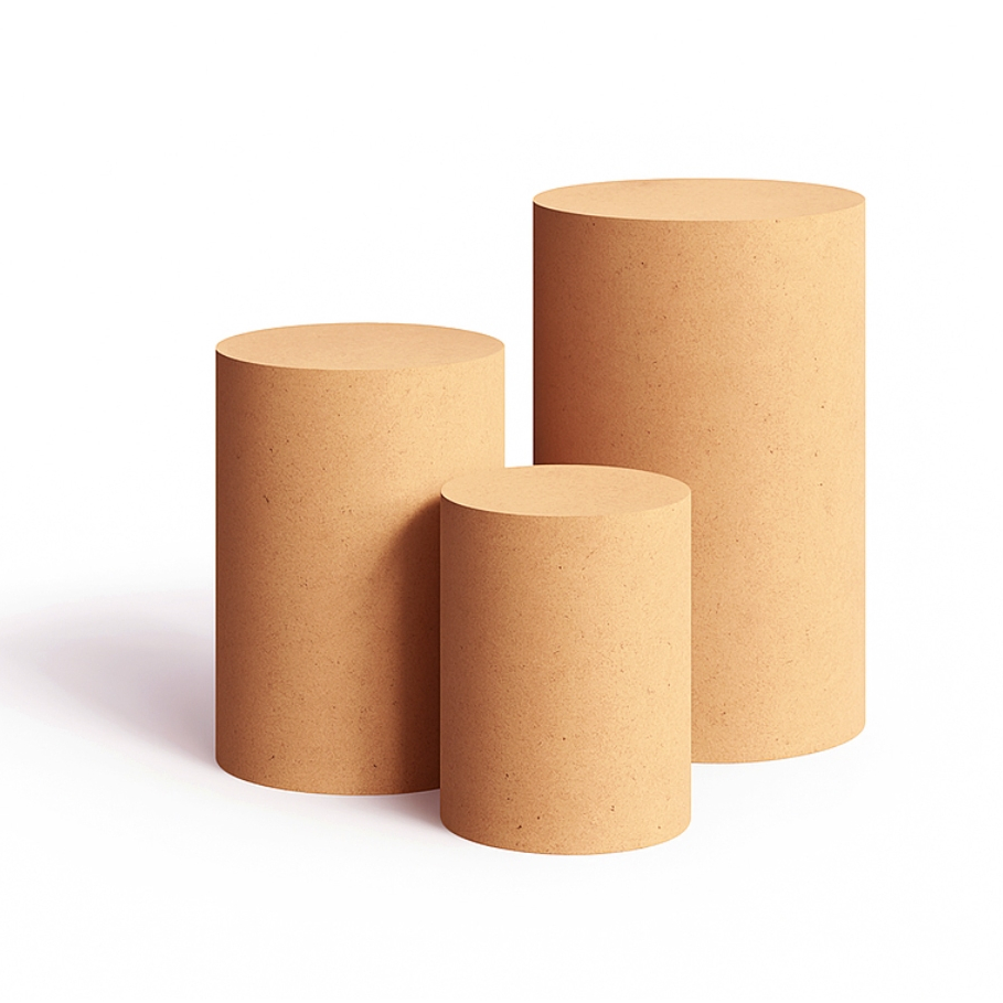 Trio De Cilindro P M G MDF Cru Liso Decoração Festa Eventos Mesas Doces Bolos em Oferta na Shopee