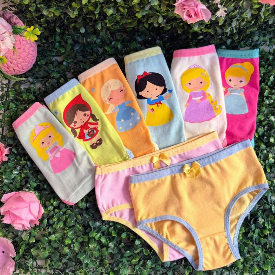 Kit 10 Calcinha Infantil De Algodão Menina Criança roupa infantil menina Confortável Desfralde