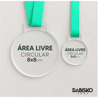 Kit Medalhas Acrílico Cristal 2mm Redonda Lisa 5cm e 8cm Resistente em Oferta na Shopee