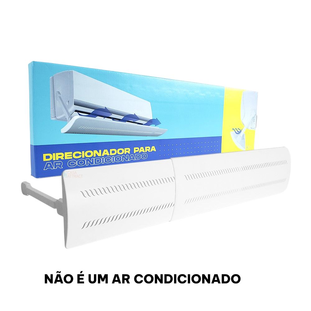 Direcionador Desviador de Vento P/ Colar em Ar Condicionado  Split Modelo Universal Regulagem Quarto