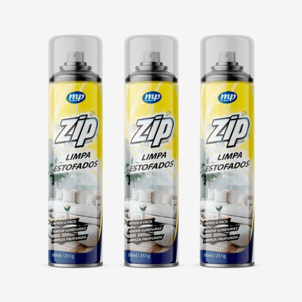 Kit Limpa Estofados Spray Espuma Magica Zip Clean 300ml 1/2/3 unidades em Oferta na Shopee