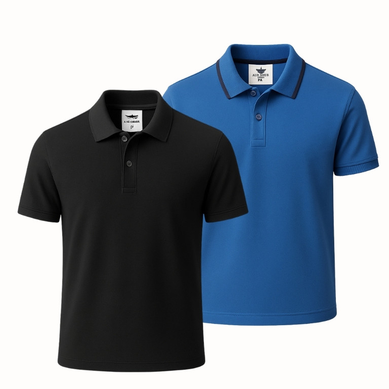 Kit com 2 Camisa Polo Masculina – Camisas Leves, Modernas e Elegantes