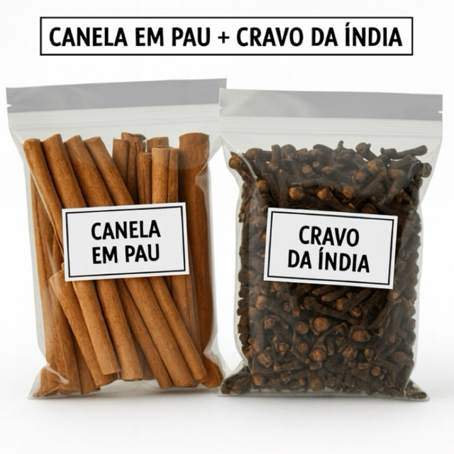 Kit Cravo da Índia  em Flor + Canela em Pau A Granel em Oferta na Shopee