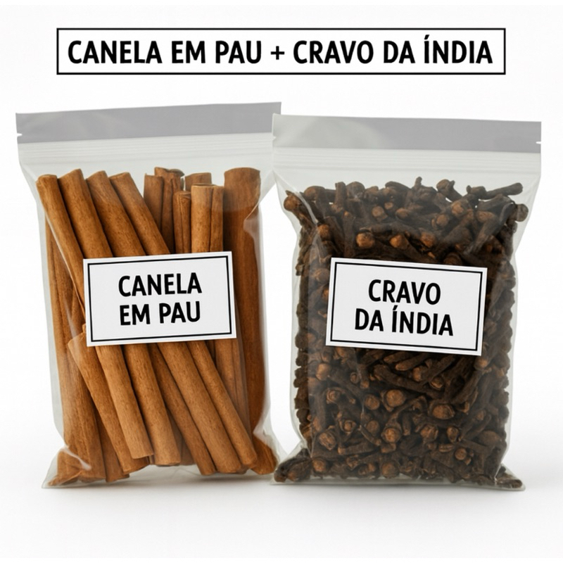 Kit Cravo da Índia + Canela em Pau A Granel em Oferta na Shopee