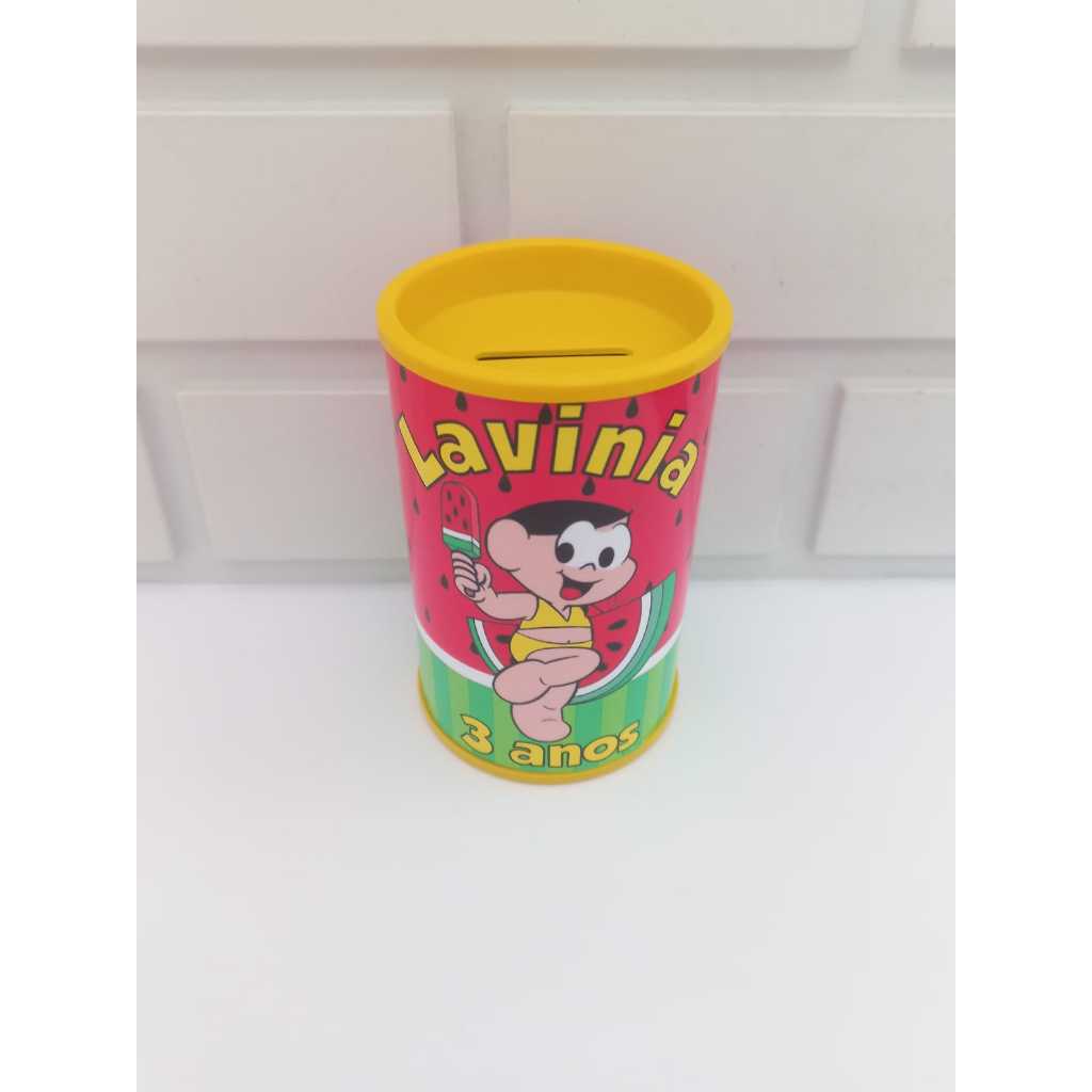 15 Cofrinhos Personalizado para Lembrancinha de Aniversário Infantil - Magali Baby - Turma da Monica