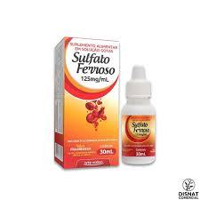 Sulfato Ferroso Fonte de Ferro 125mg/mL gotas 30ml sabor framboesa - Arte Nativa