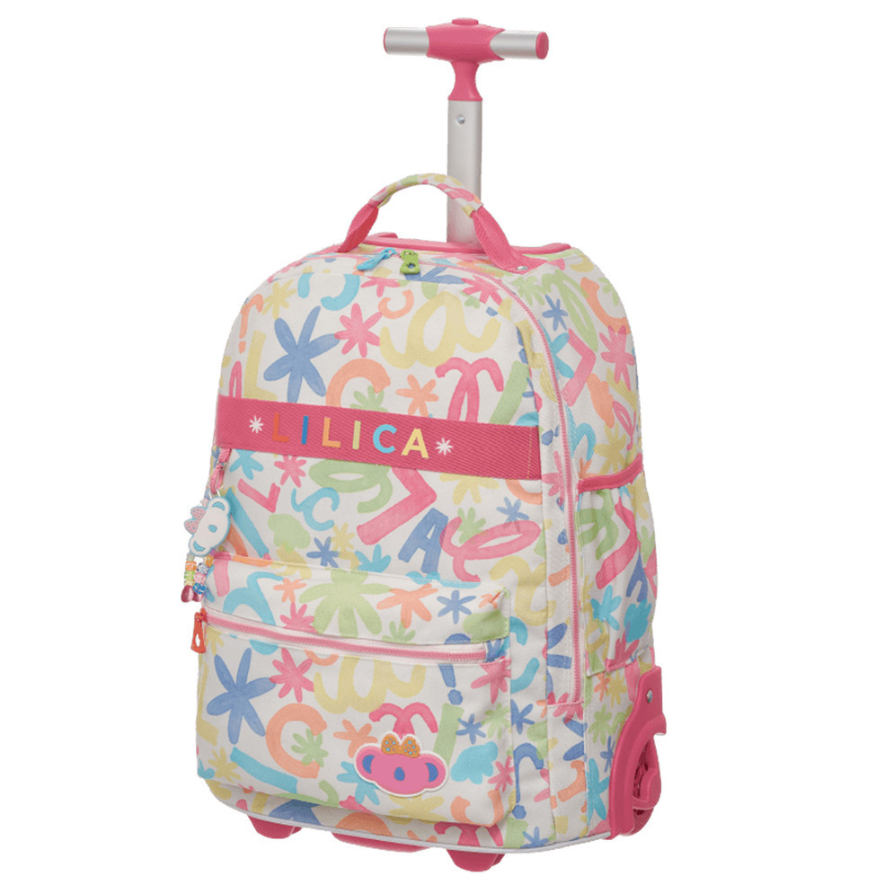 Mochila de Rodinhas Tubo Com Alças Lilica Ripilica Lovit Florescer Pacific