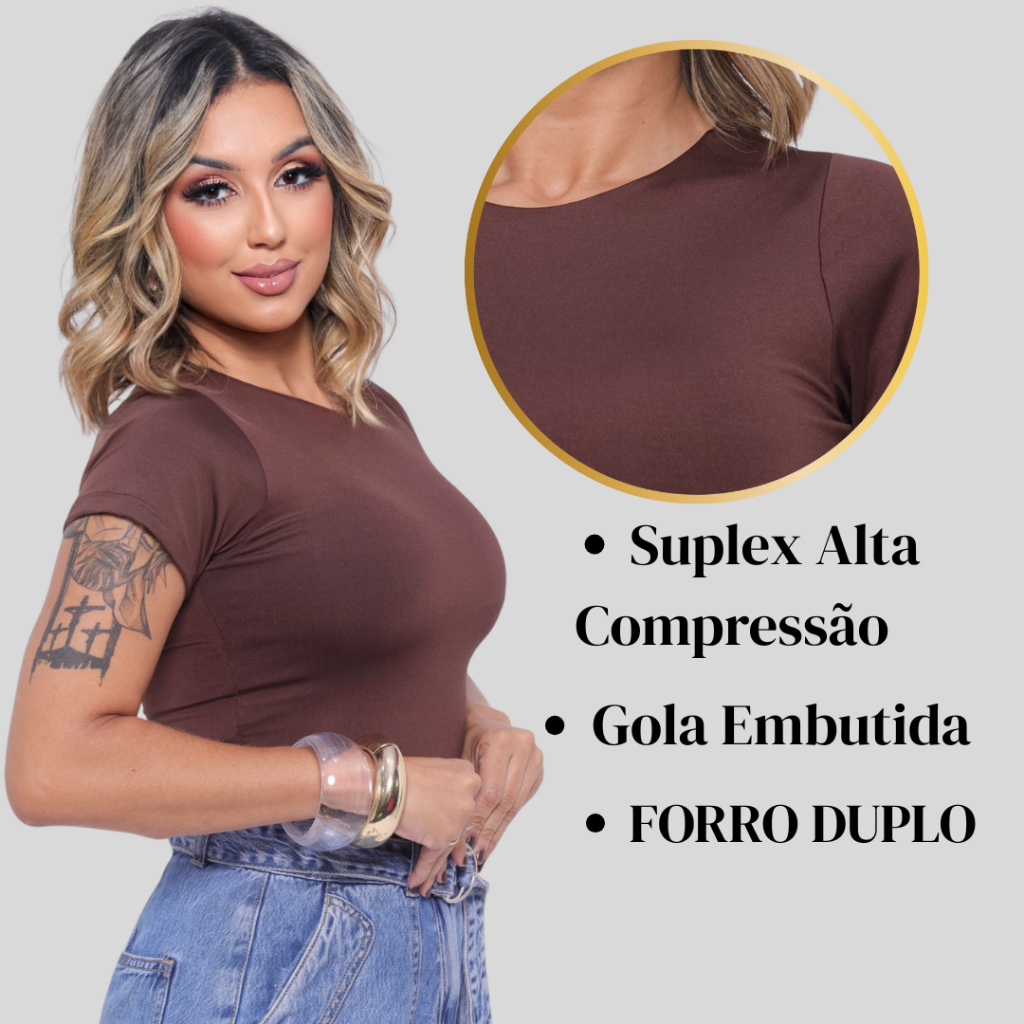KIT 2 ALTA COMPRESSÃO BLUSA SUPLEX FORRO DUPLO MANGA CURTA ACADEMIA BASICO em Oferta na Shopee