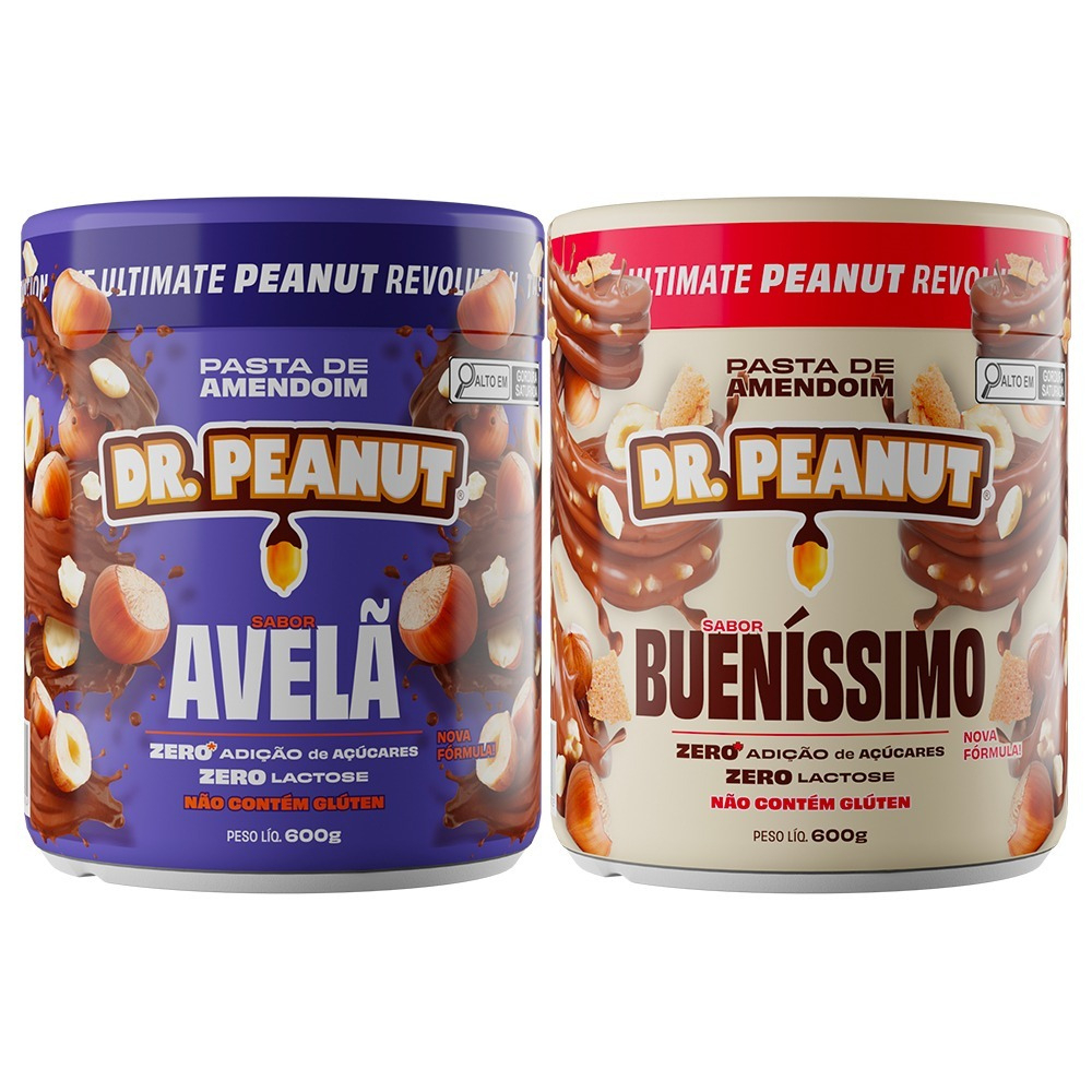 Kit 2 Pastas de Amendoim Dr Peanut 600g Cada em Oferta na Shopee