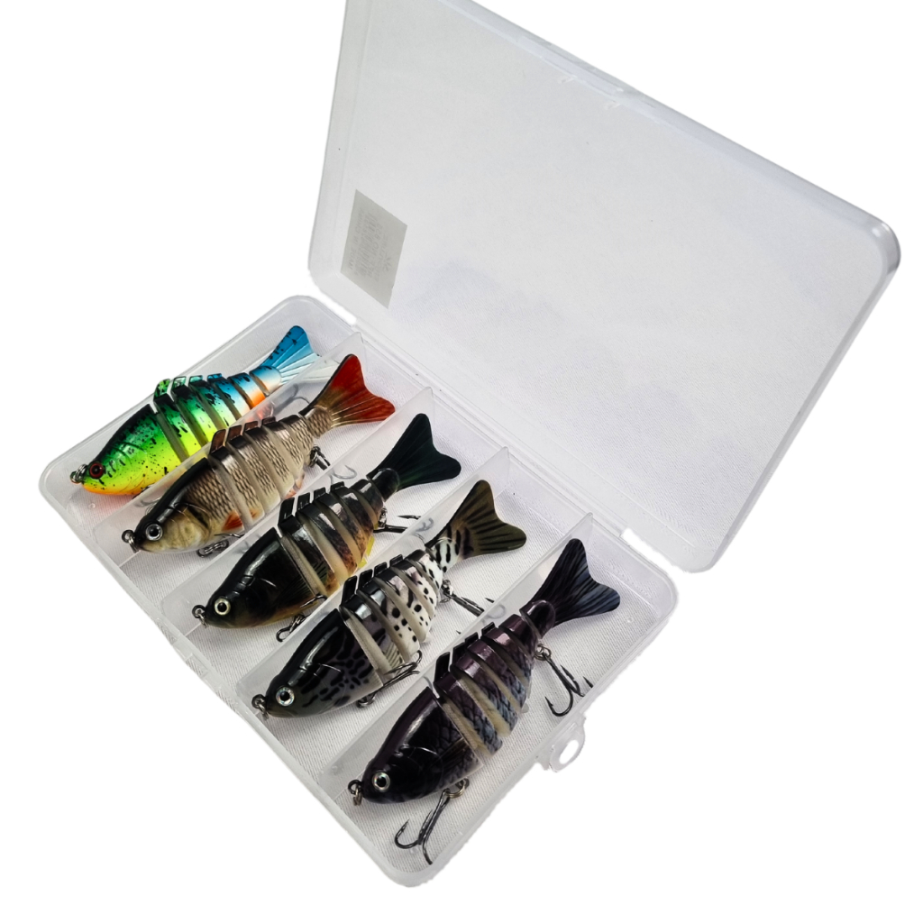 Kit 5 Isca Artificial Lambari + Estojo 10cm 15g Pesca Meia Agua Tucunare Robalo Traira Dourado em Oferta na Shopee