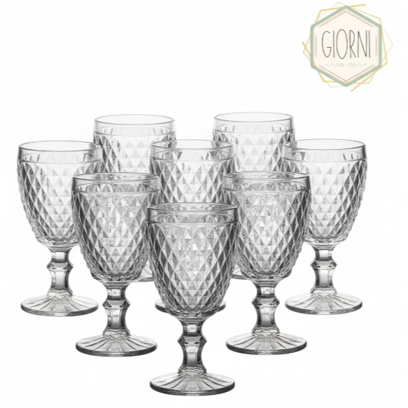 Conjunto 2 Taças Vinho Bico de Abacaxi Transparente | Cozinha | Vinho | Bebida | Decoração