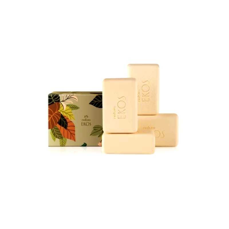 Sabonete em Barra Breu Branco Natura Ekos kit 2 caixas cada uma contendo 4 unidades de 100g