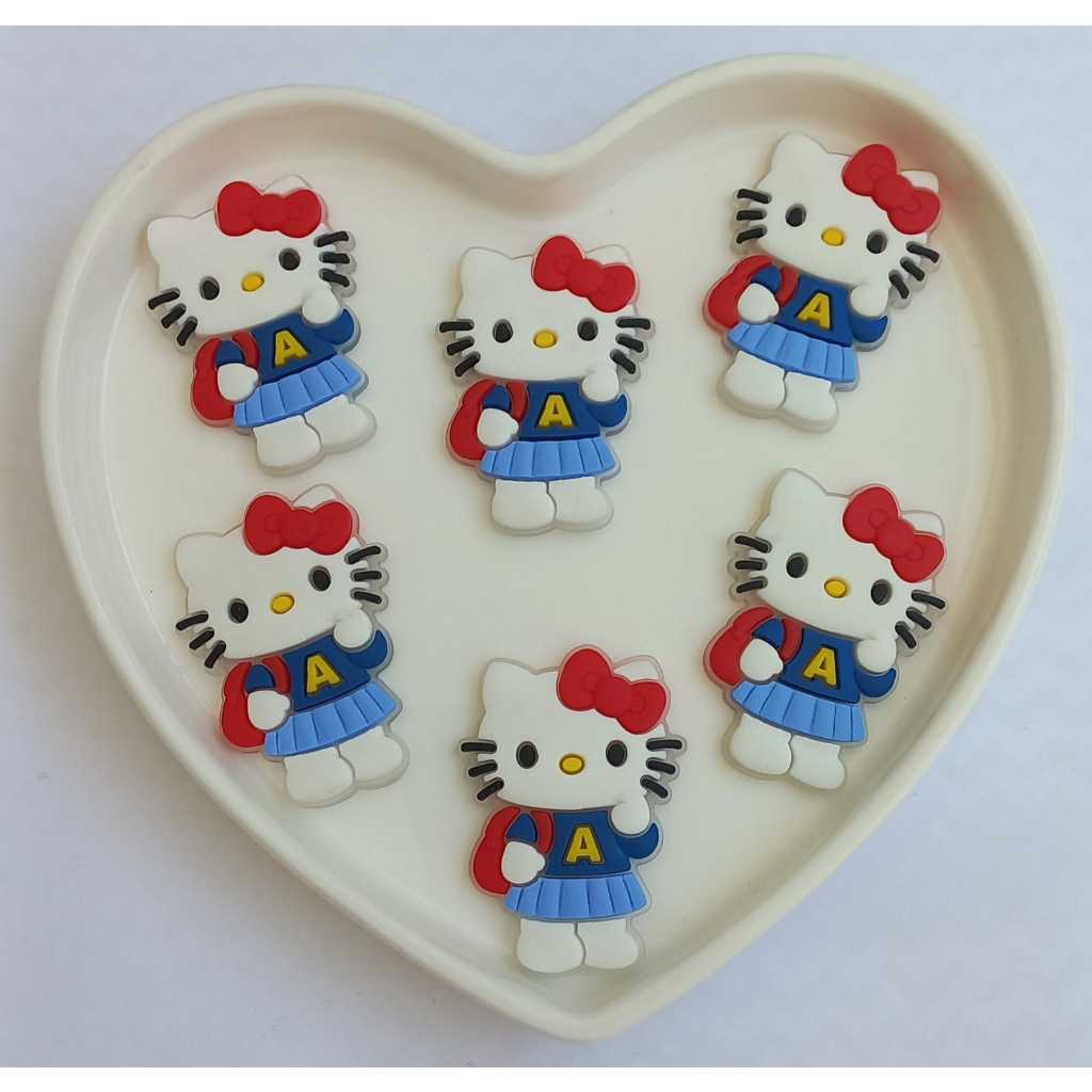 Aplique Emborrachado Infantil Gatinha Kitty Escolar Laços Tiaras Prendedores Artesanato DIY 6und em Oferta na Shopee