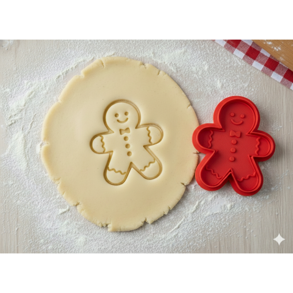 Kit 2 Molde Cortador de biscoito Natalino - Cookie Pasta americana Homem Gengibre