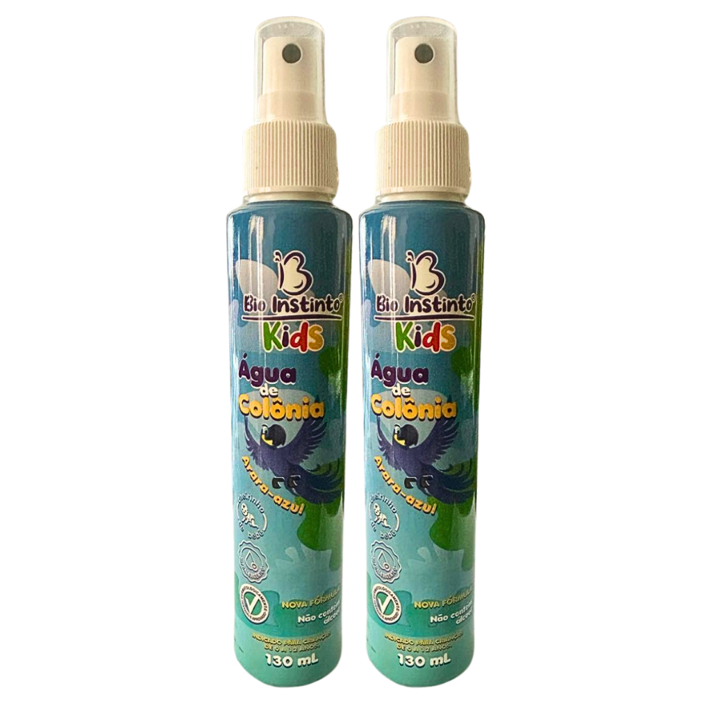 Água de Colônia Arara Azul 130 ml  - HIPOALERGÊNICO, APROVADO DERMATOLOGICAMENTE