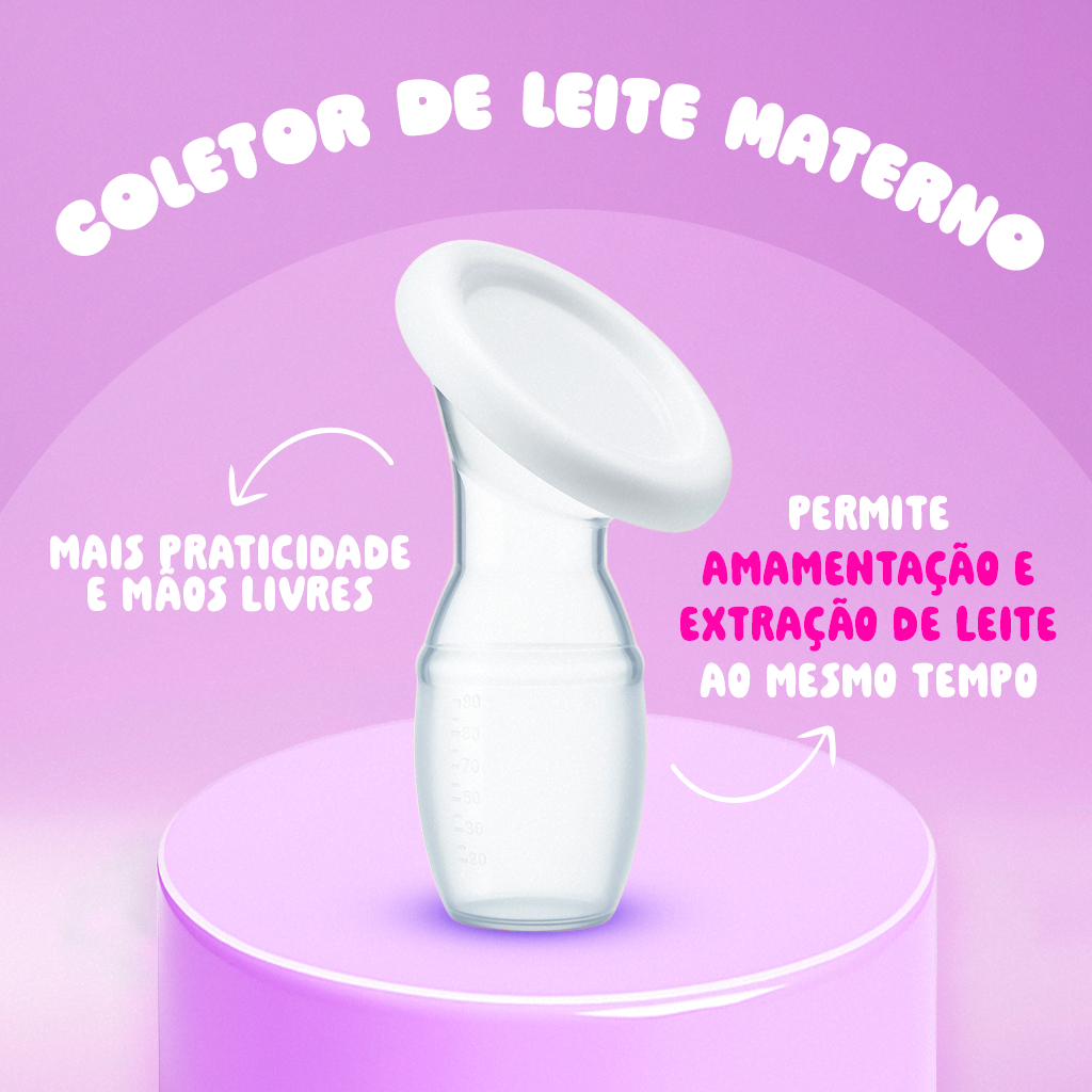 Coletor de Leite Materno BPA-Free – Silicone Macio com Tampa Protetora