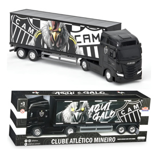 Miniatura Réplica Caminhão Brinquedo Iveco S-way Toco Baú Time Futebol Atlético Mineiro Galo Oficial 1:30 em Oferta na Shopee