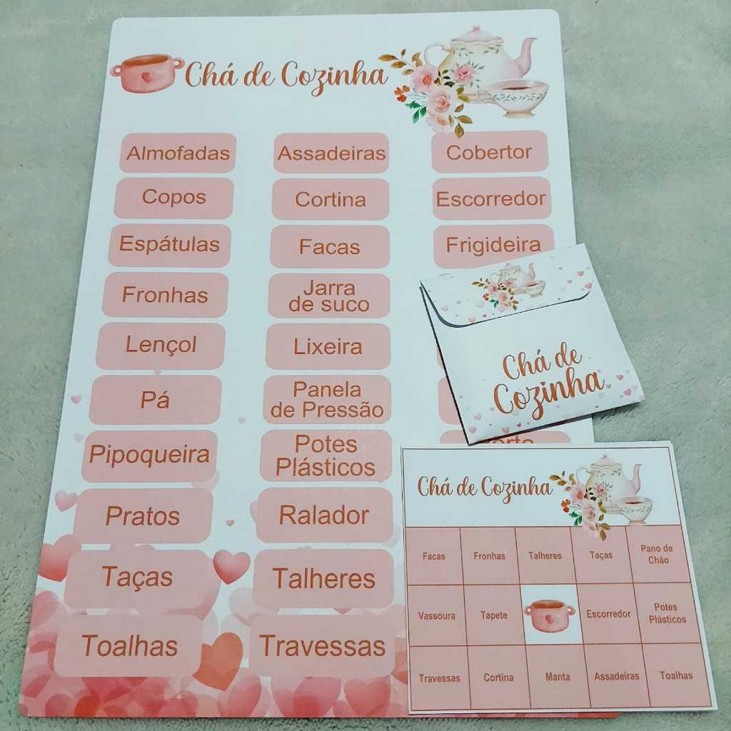 Kit bingo - Chá de Cozinha em Oferta na Shopee